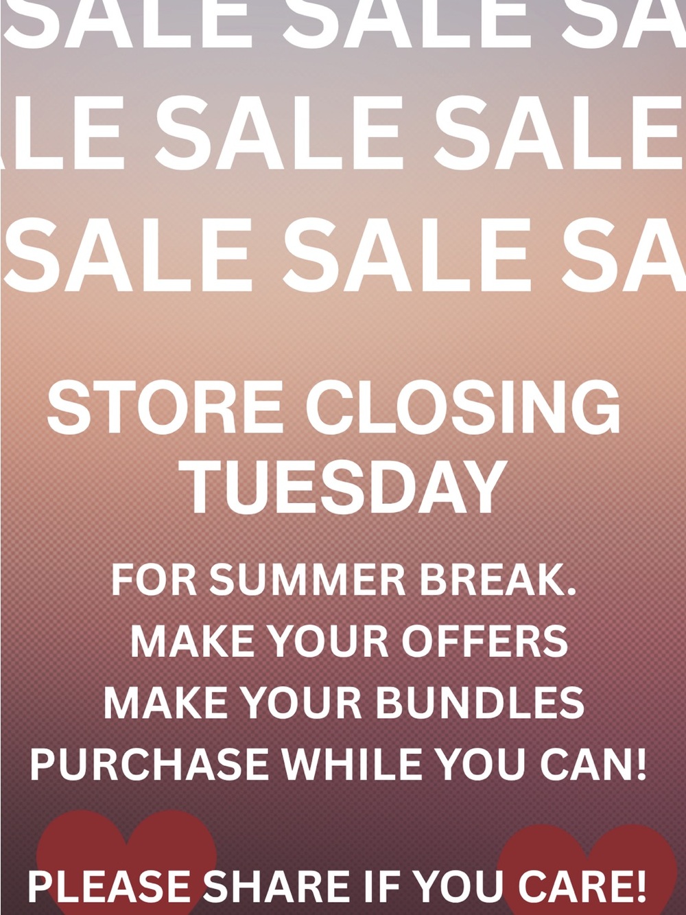 SALE SALE SALE Store Closing for Vaca! minimal luxury designer BNWT S M L